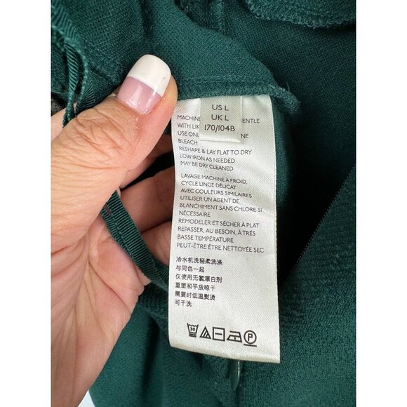 Anthropologie Sutton Pont knit v neck jumpsuit Hunter Green sz L - Picture 8 of 10